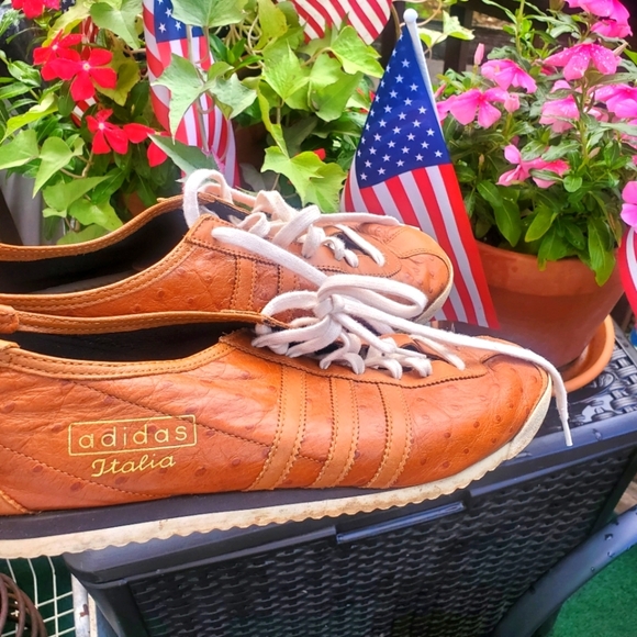 "Adidas Italia 2008 Premium Ostrich Leather | Rare Retro Sneakers" Mens size 12 - Picture 2 of 16